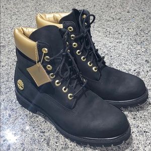 Timberland Rare Black and Gold Boots